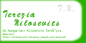 terezia milosevits business card